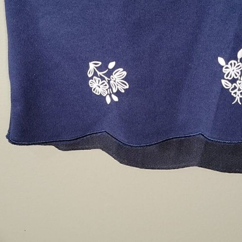 Karen Scott Printed Scalloped Cotton Top Sz M - Picture 5 of 11